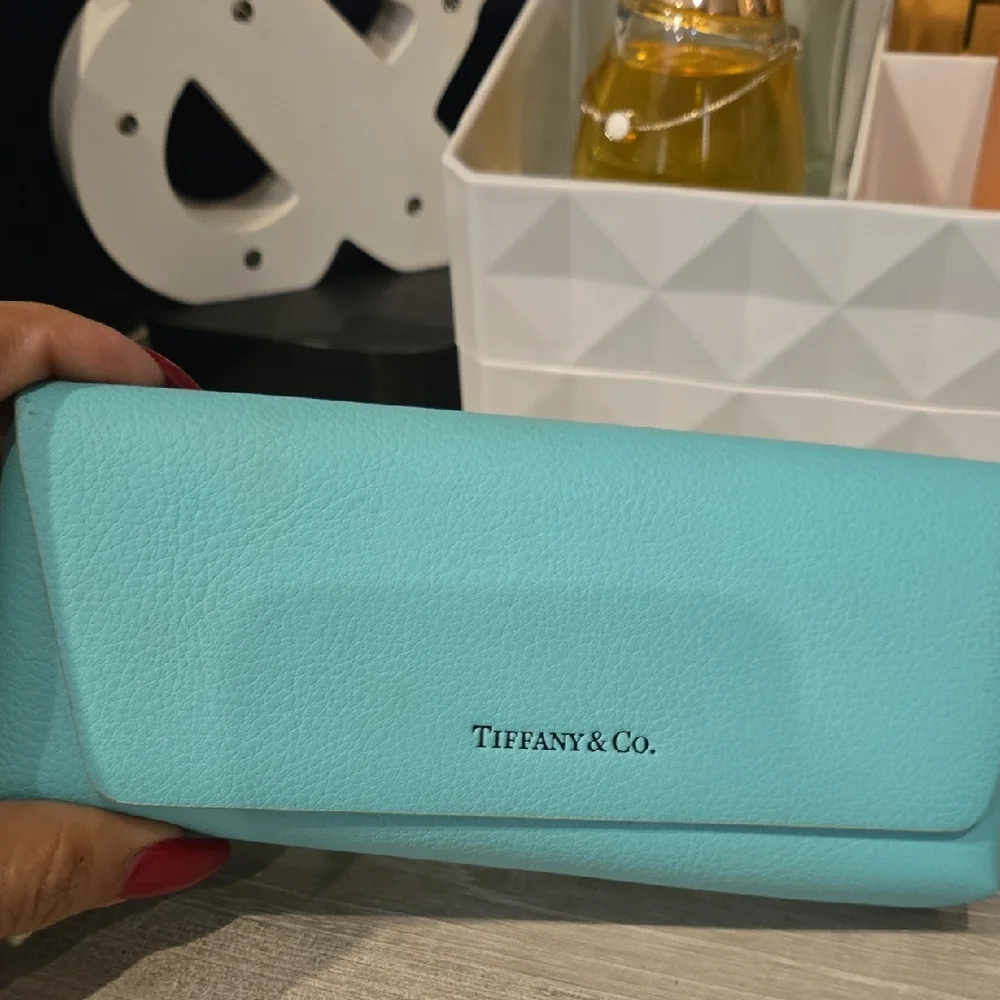 Tiffany & Co. Dark Brown Sunglasses with Turquoise Case - Picture 11 of 16